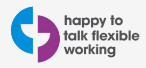 Happy to Talk Flexible Working accreditation logo